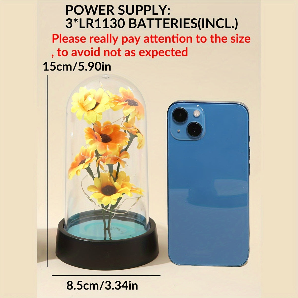 Simulated sunflower night light, perfect for special occasions and home decoration.