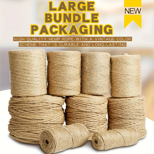 Jute twine rope for DIY crafts, gift wrapping, and decorative projects