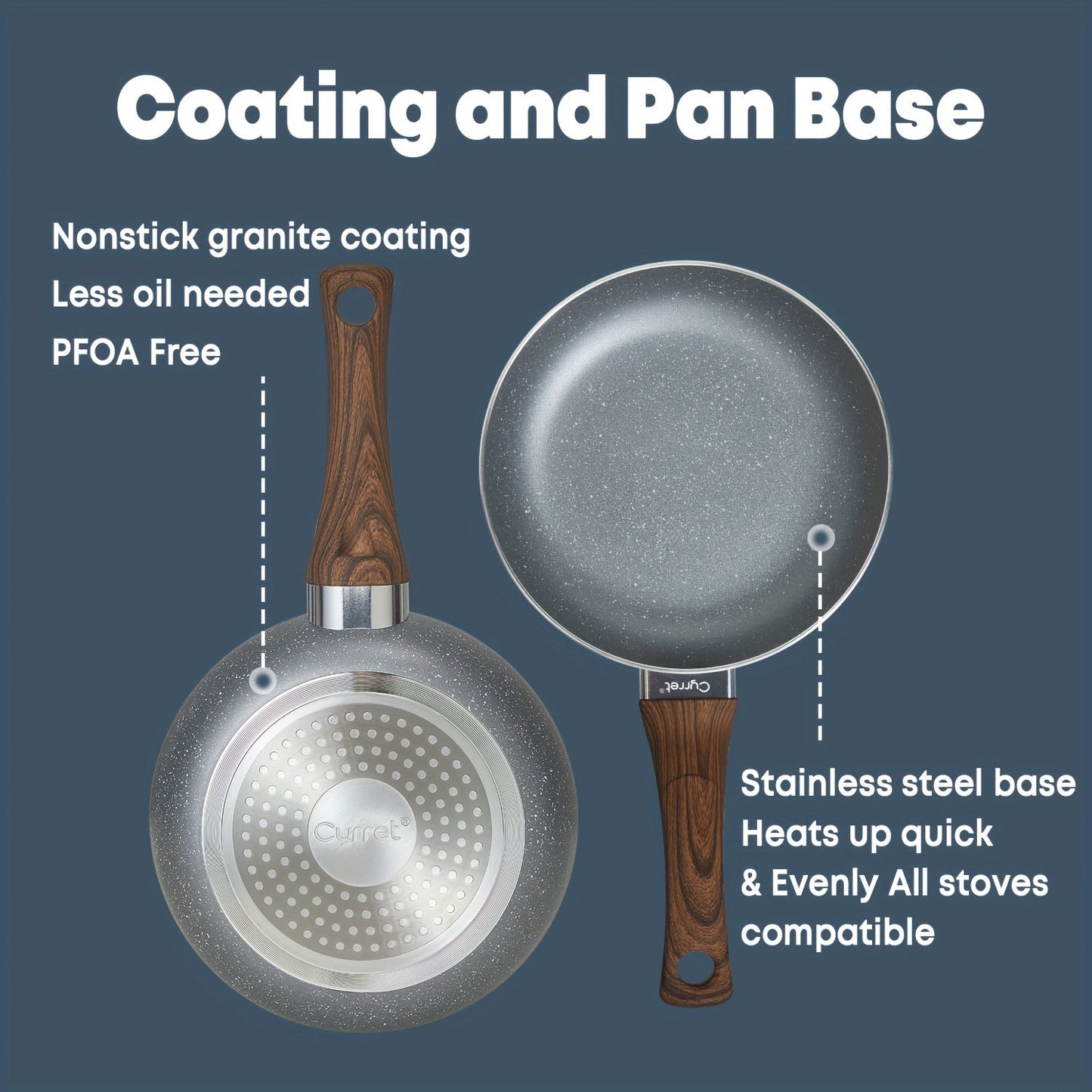 Ecowin's 25.4cm Non-Stick Frying Pan is designed for easy cleaning and is compatible with all stovetops. This dishwasher safe aluminum cookware is a versatile addition to any kitchen.