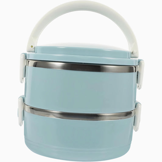 This lunch box is made of waterproof stainless steel and comes in two, three, or four tiers. Its three-tier design increases practicality and makes it easy to carry, while also providing insulation. It is designed to be both waterproof and leakproof.