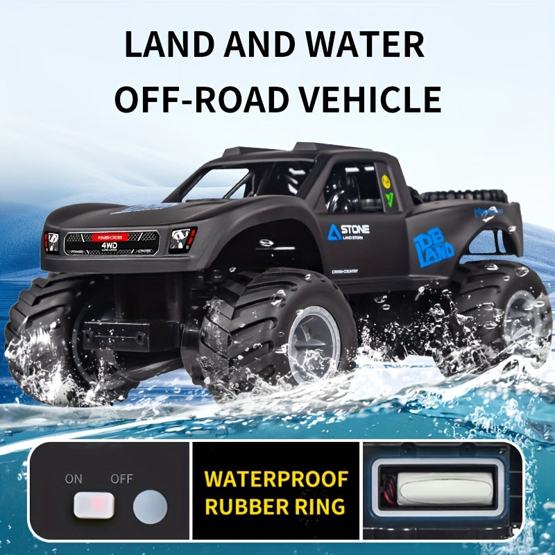 JJR/C Q156 Remote Control Off-Road Vehicle - Dual Terrain (Land & Water) Mode, 360° Stunt Rotation, 2.4G Long-Distance Control, Multiplayer Ready, Ideal for Various Terrains - USB