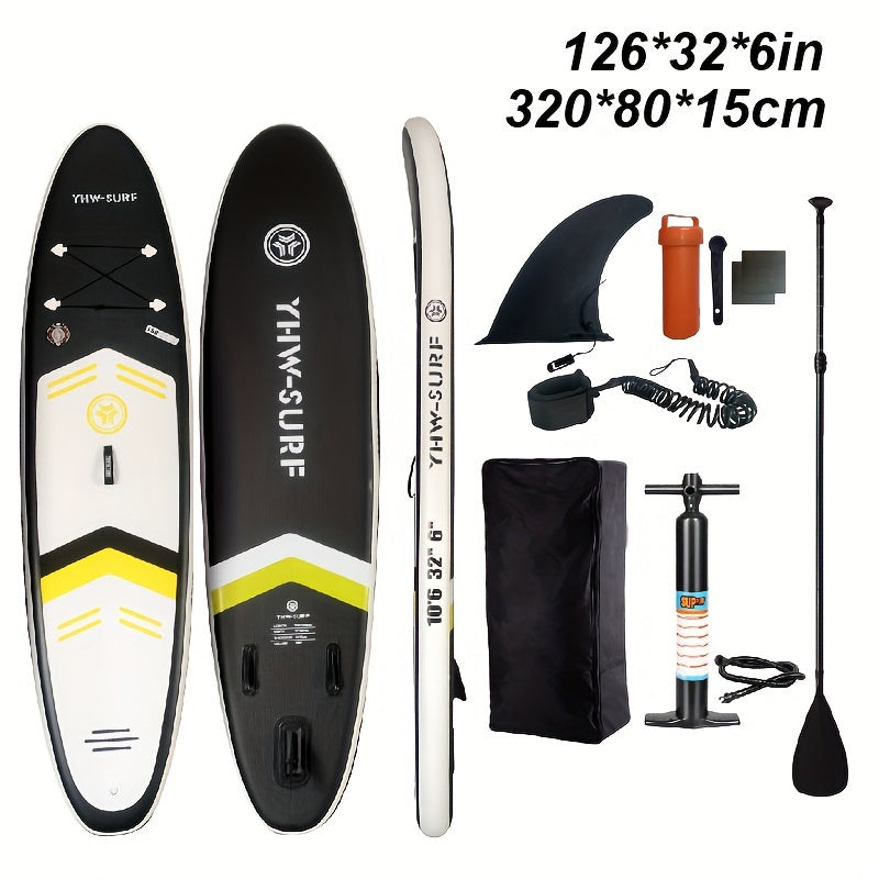 Durable PVC paddle board ideal for water sports like surfing and SUP, perfect for outdoor activities.