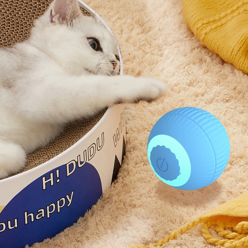 USB Rechargeable Electric Cat Ball - Interactive Toy for Cats and Dogs, ABS Material, Perfect for Play