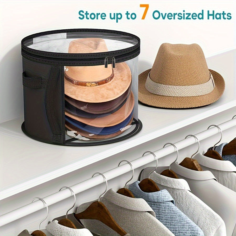 Keep Your Hats in Shape with Hat Storage Solutions: Prevent Deformation with a Bucket Hat Storage, Stackable Beach Hat Storage Bag, and Round Brim Hat Storage Bag.