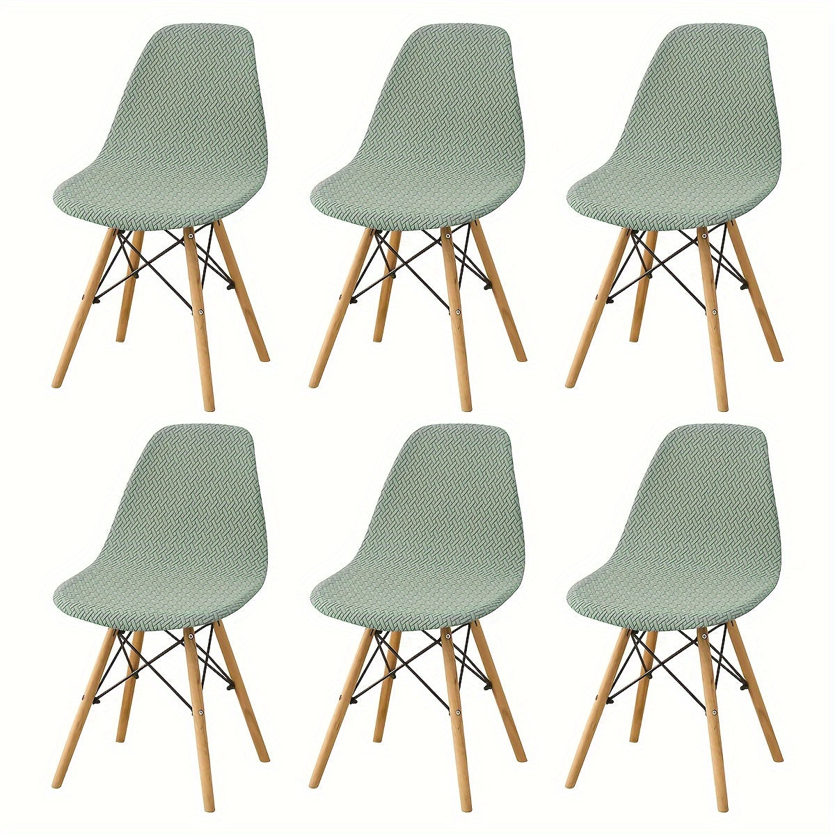 Set of 4 or 6 160T Jacquard Shell Chair Covers for Emms Chair.