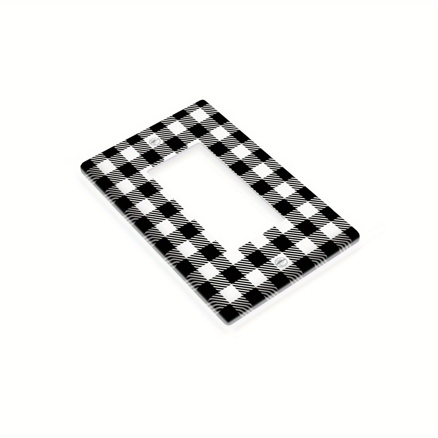 Buffalo Plaid Light Switch Cover - Battery-free, Easy Installation, Ideal for Kitchen and Bedroom