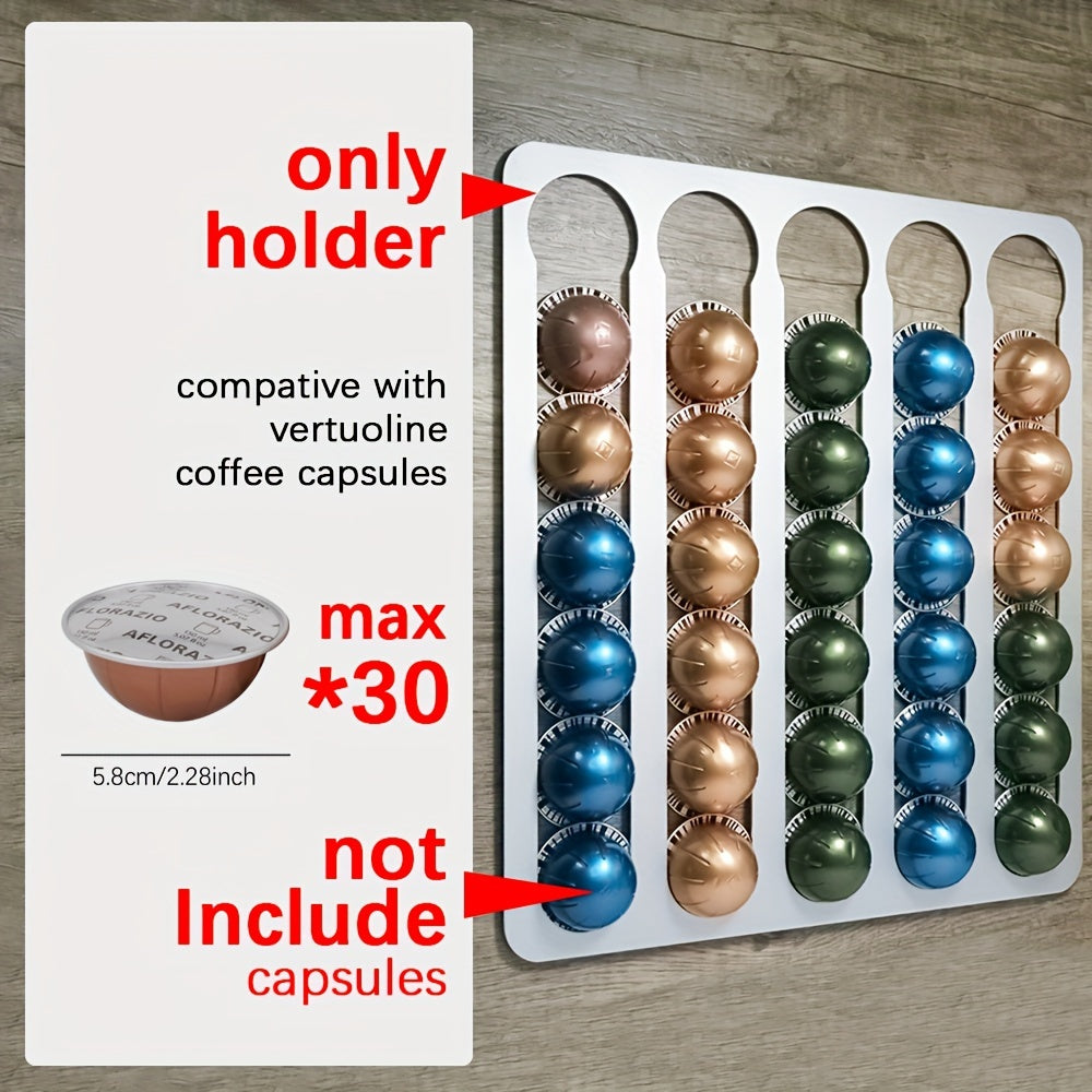 Aluminum Wall-Mounted Coffee Capsule Stand for Coffee Pods Storage