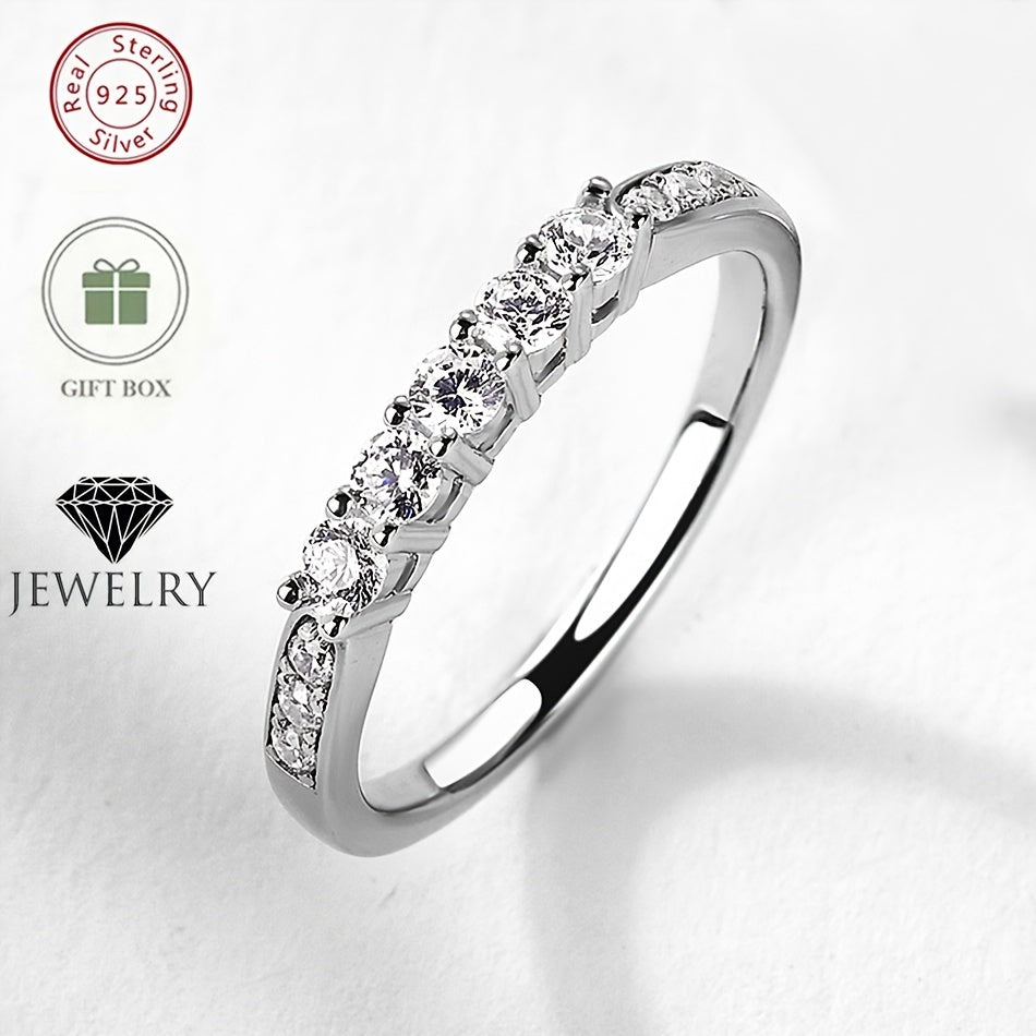 Beautiful WES Elegant 1CT Moissanite Wedding Band crafted from S925 Sterling Silver and 14K Golden Plating. This stunning engagement ring features a closed setting and measures 6.5x6.5mm, weighing 4.32g. Perfect for both daily wear and special wedding