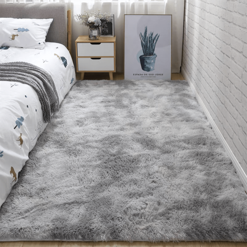 Soft and fluffy area rug, perfect for adding luxury to your bedroom and home decor. Non-slip and machine washable for easy maintenance.