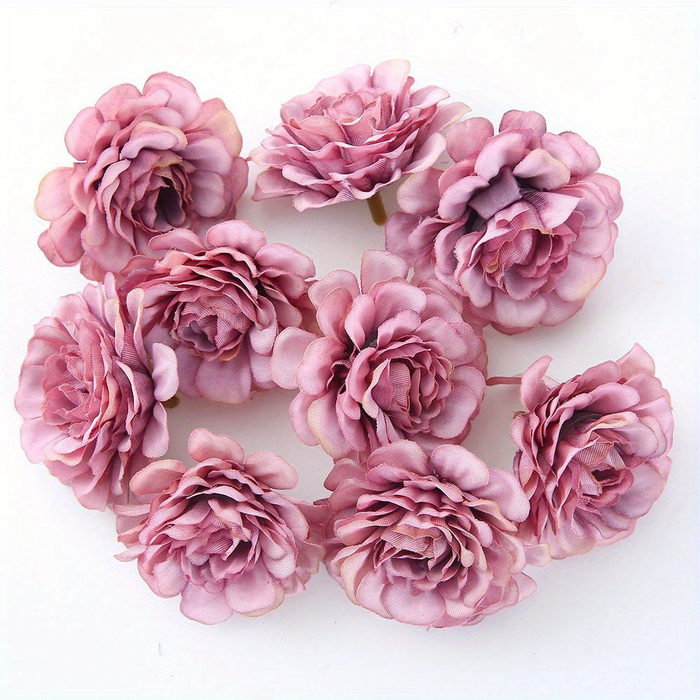 10/20pcs Multi-layer Rose Head Flower - Artificial DIY Wreath Material for Weddings and Home Decor