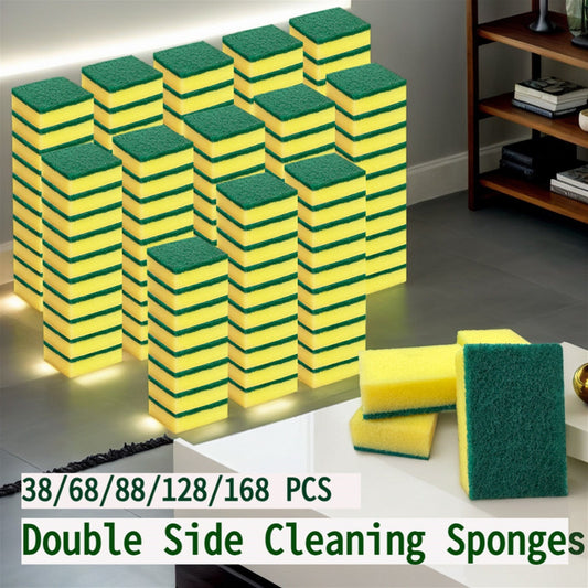 This premium double-sided cleaning sponge is designed for maximum effectiveness. With one side soft and absorbent, perfect for wiping smooth surfaces or soaking up moisture, and the other side featuring strong friction to tackle even the toughest stains