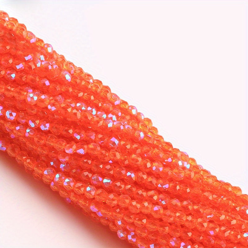 Set of 950/620 pieces of 2mm and 3mm Loose Spacer Faceted Faux Crystal Glass Beads for Making Bracelets and Jewelry