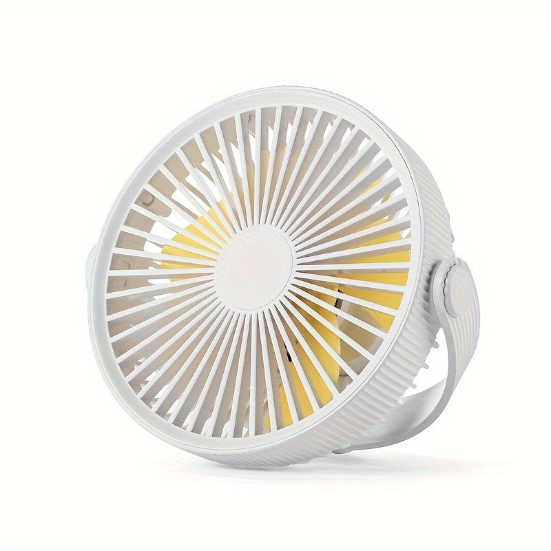 1 unit of a Portable Tripod Table Fan, featuring a High-Velocity USB Desk Fan made of durable ABS material. Its easy-to-carry design makes it perfect for both outdoor and home use.