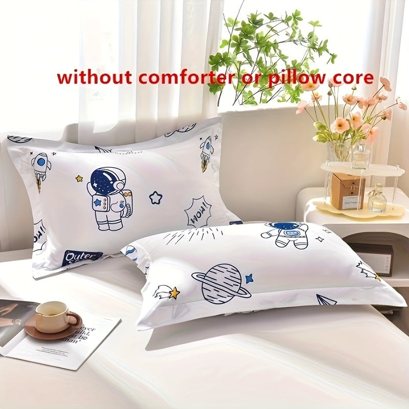 2 Pack of Washable Fabric Pillowcases Made with Skin-friendly Material