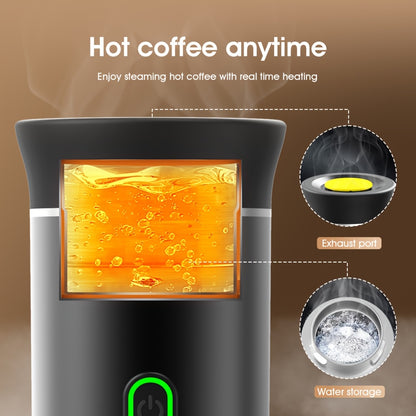 3-in-1 electric coffee maker: capsule and USB portable, perfect for on-the-go use at home, in the car, or outdoors.