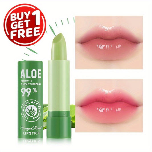 2pcs Color Changing Lip Balm for Women: Buy 1 Get 1 Free. Moisturizing & Nourishing with Aloe Vera, Berry Shades. Suitable for All Skin Types.