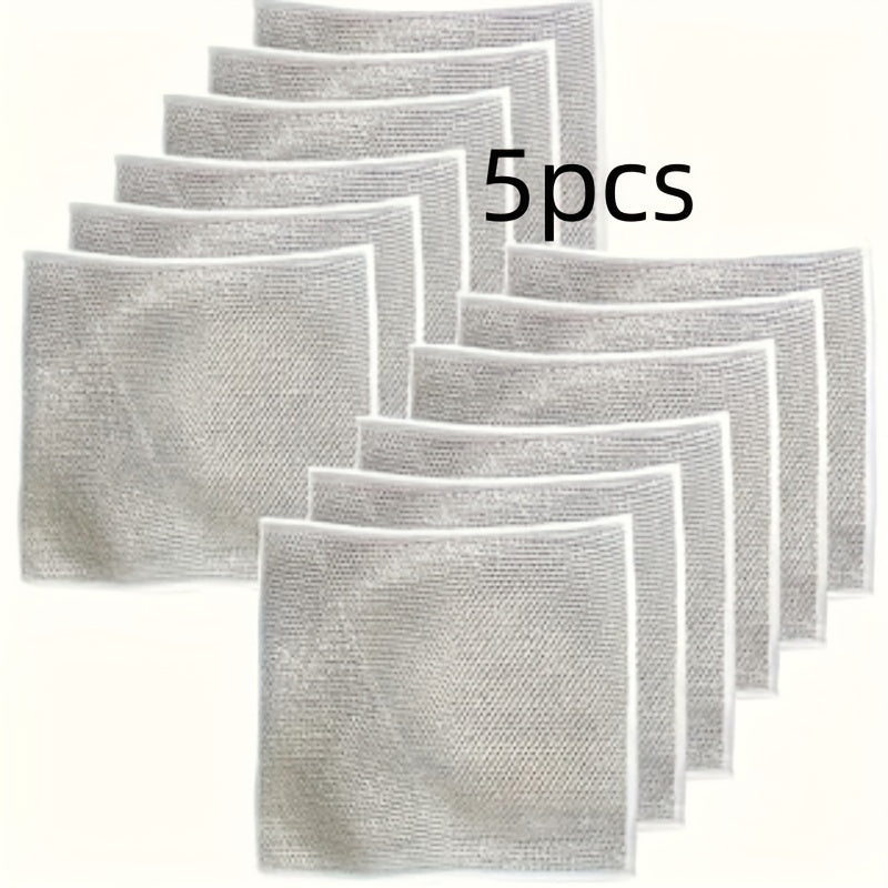 10-Pack of EcoClean Reusable PET Mesh Scrubbing Cloths, Fine Pore Easy Foam Dishwashing Pads for Kitchen, Bathroom, and Restaurant Cleaning