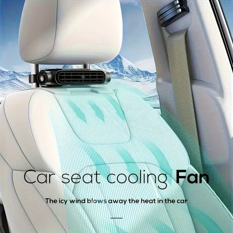 Stay Cool on the Go with the USB-Powered Bladeless Car Seat Cooling Fan - Enjoy Refreshing Relief with Strong Wind, Adjustable Airflow, Easy Installation, and Portable Design - Ideal for All Vehicles, Keeping You Comfortable and Cool!