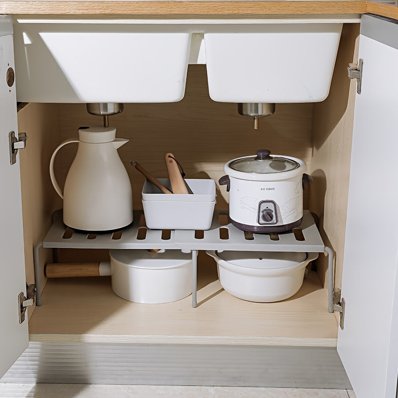 Space-Saving Plastic Shelf: Multipurpose Storage Rack for Kitchen, Wardrobe, Dorm Room, and Slippers Organizer