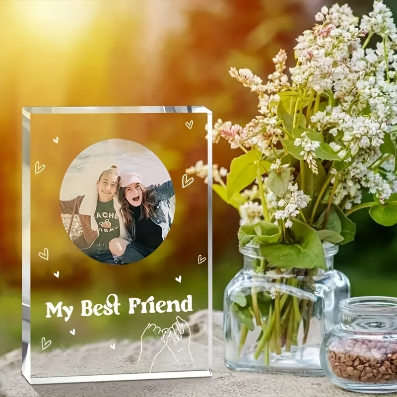 Personalized Acrylic Photo Plaque - Ideal Present for Close Friends, Celebrations, Milestones & Special Occasions - Suitable for Various Holidays & Occasions - Ideal for Loved Ones, Family, Friends & Coworkers, Great for Home Decor