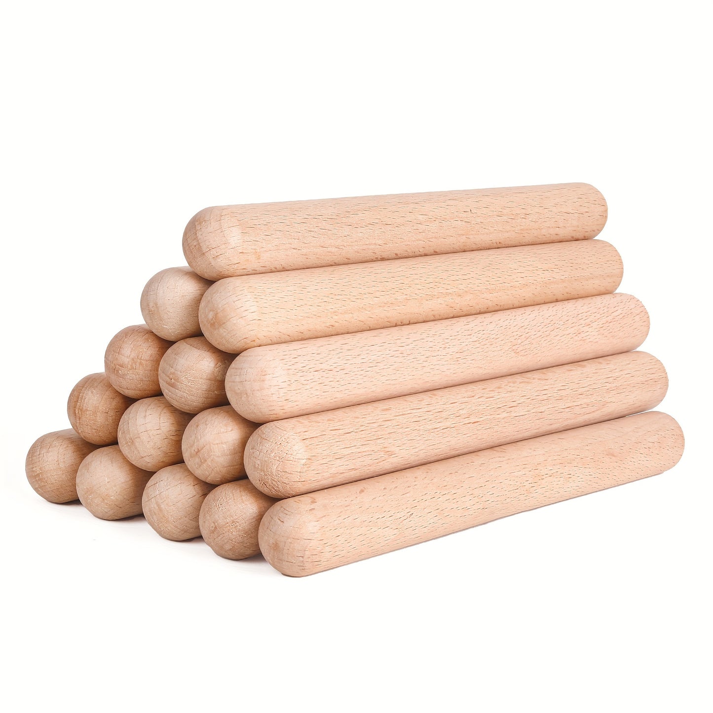 1/2/4/8 pairs of wooden claves percussion instruments, 20.32 cm in length, made from natural hardwood for hand drumming and ensemble play. No case included, suitable for ages 14+.