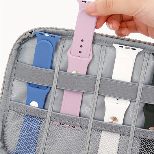 Storage bag for watch straps with space for one watch, perfect for organizing your watches and watch straps.