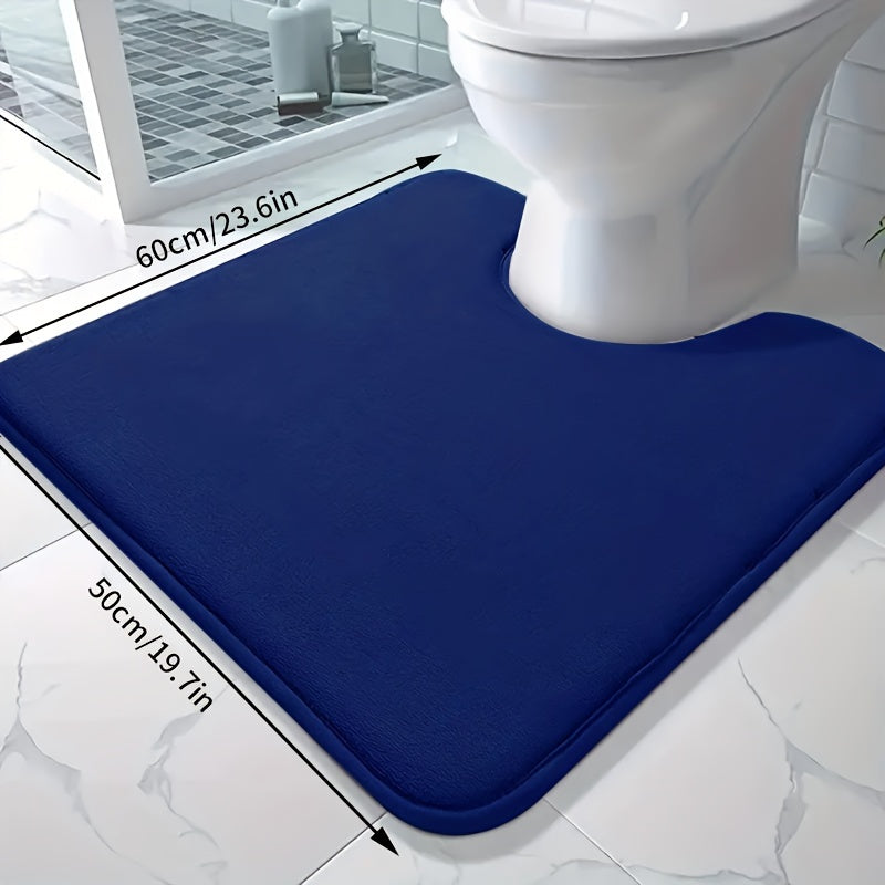 Soft and absorbent bath mat made of high-density 25D sponge, machine washable and non-slip. This premium bath carpet is perfect for tubs and showers, providing comfort and style to your bathroom decor. Constructed from polyester with a lightweight