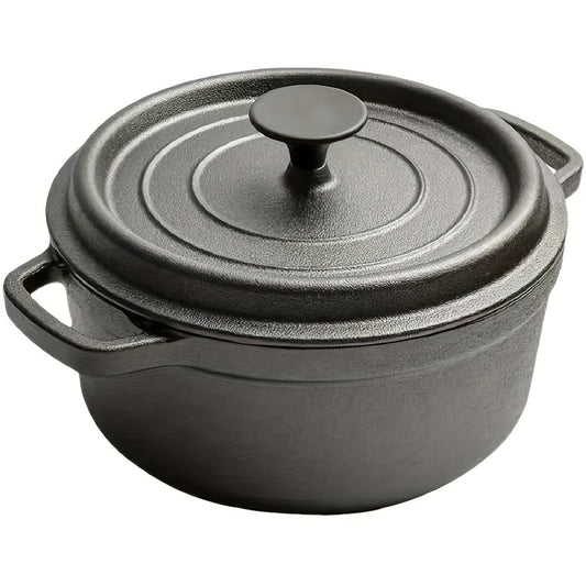 Dual-handled Cast Iron Stew Pot - Versatile, Non-Stick & Easy to Clean - Ideal for Soups and More - 22cm, 24cm, 26cm Sizes Available