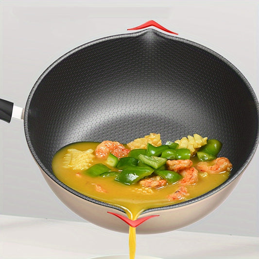 Durable Cast Iron Skillet with Non-Stick Coating - Versatile Pan for Frying, Stewing, and Sautéing - Hand Wash Recommended, Comes with Wooden Spatula - High-Quality Cookware for Home Use