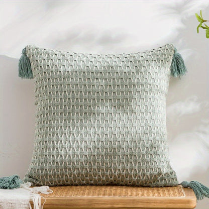 Modern minimalist jacquard knitting pillow cover - soft and stylish for living room, bedroom, office chair.