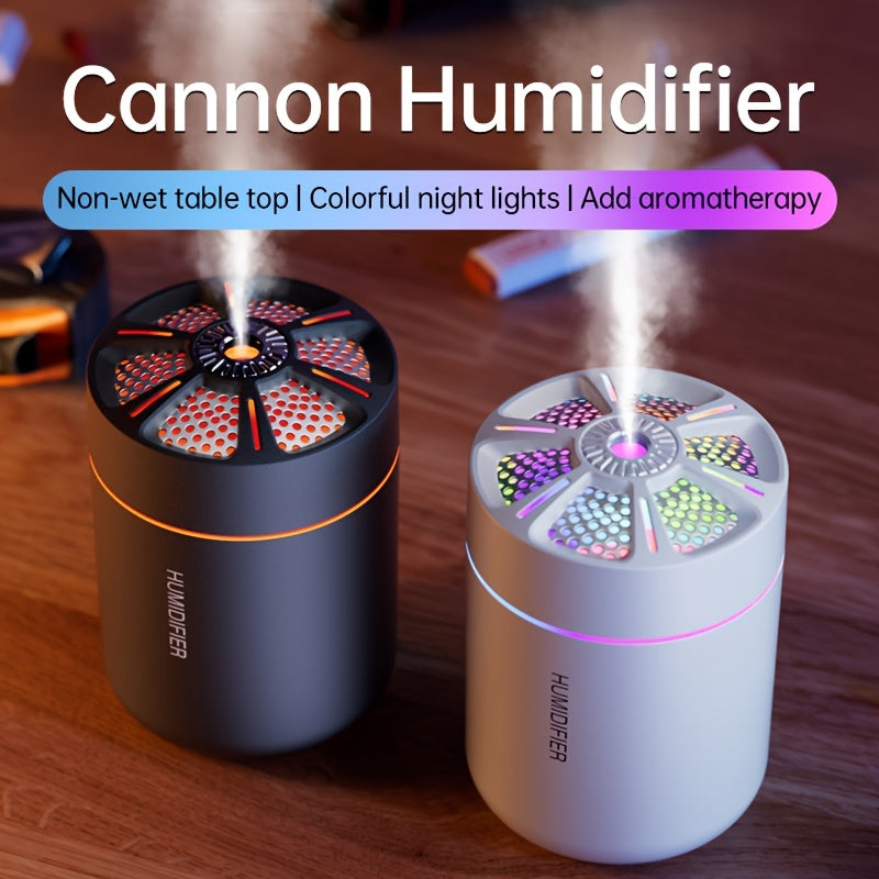 USB powered Nano Mist Humidifier for Car, Office, Bedroom - 180ml Capacity, Fragrance-Free - Safe for All Skin Types.