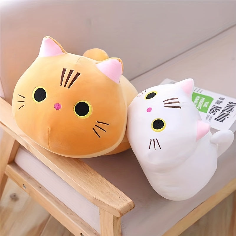 Adorable 25cm Mushroom Bear Cartoon Cat Plush Toy in White, Black, Orange, and Gray - Perfect Gift for Kids