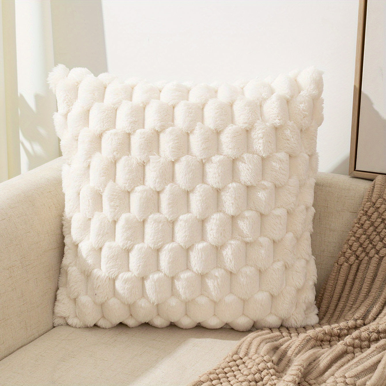 1pc Square Cushion Cover with zipper closure and single-sided print. Perfect for home, room, living, or bedroom decor (pillow core not included).