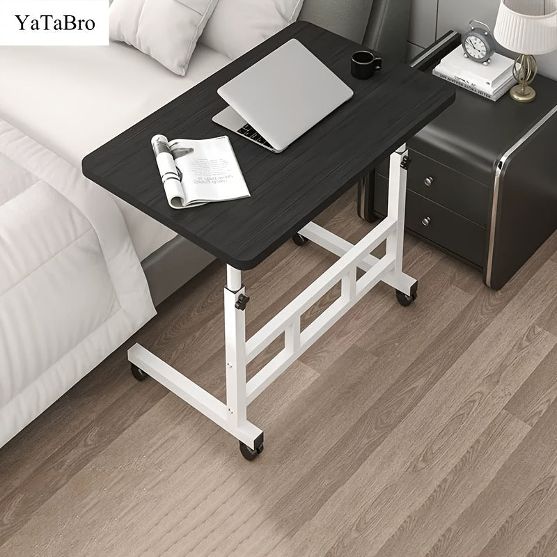 The YaTaBro 1pc Universal Pulley Table features height adjustment, an extra-large desktop, and can be easily folded for storage. Perfect for studying, using a laptop, working from home, or simply as a convenient table for various activities.