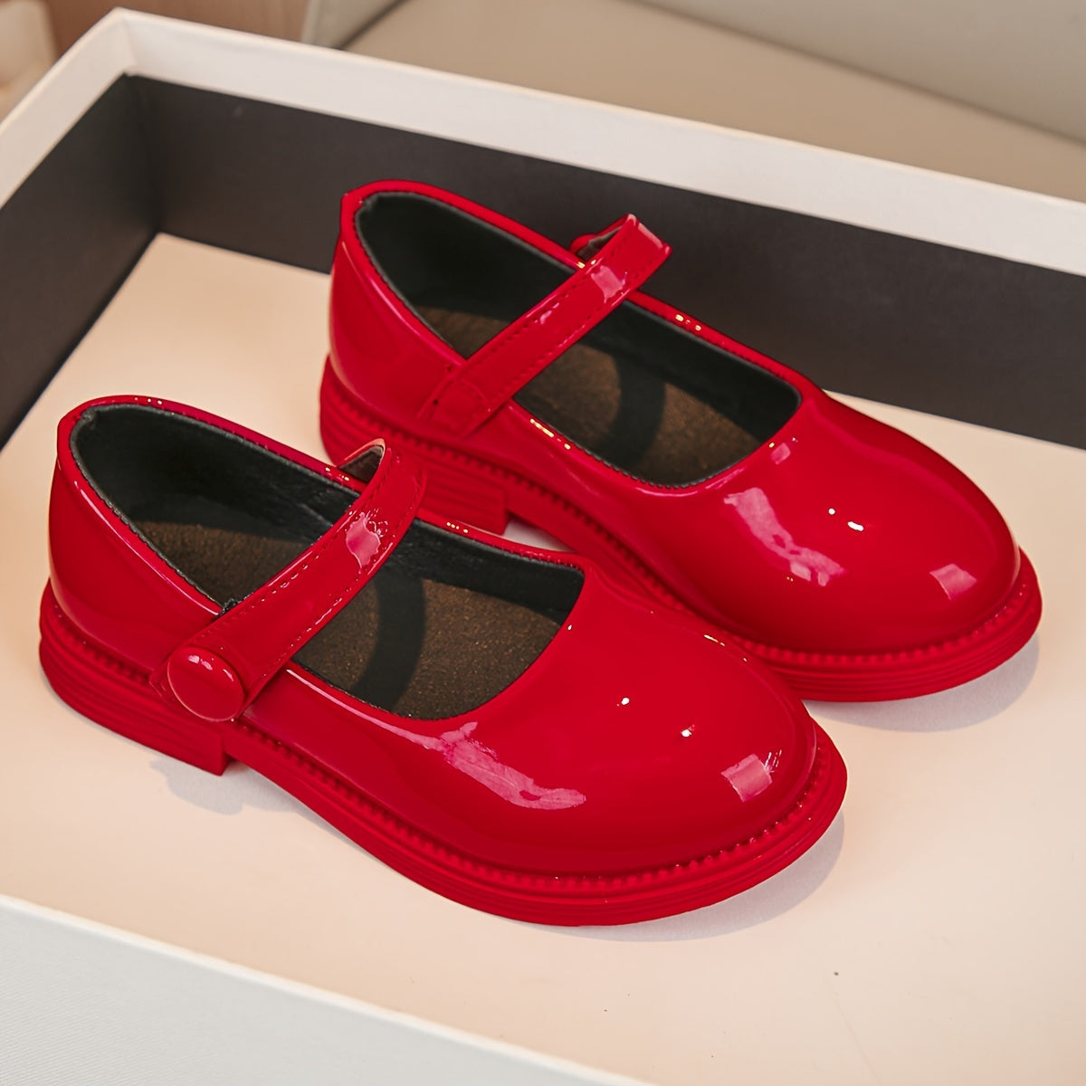 Stylish Princess Shoes - Versatile Mary Janes with Hook-and-loop Closure, Great for Performances and Casual Wear