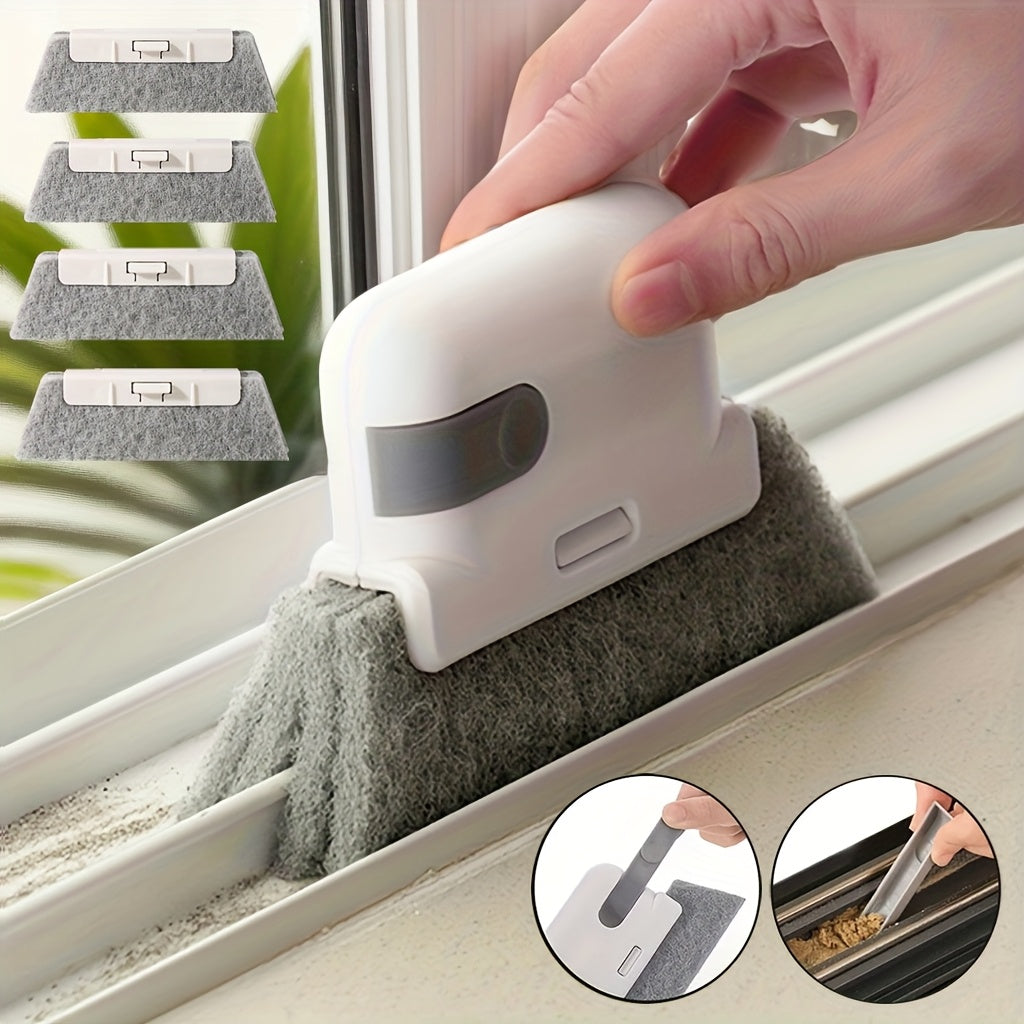 Get rid of those pesky corners with the 1+2/4pcs Dead Corner Groove Cleaning Brush set. Includes a Window Slot Brush, a Window Door Track Cleaning Brush, a Glide Door Sliding Window Frame Groove Cleaning Brush, and a Window Sill kitchen bathroom Gap