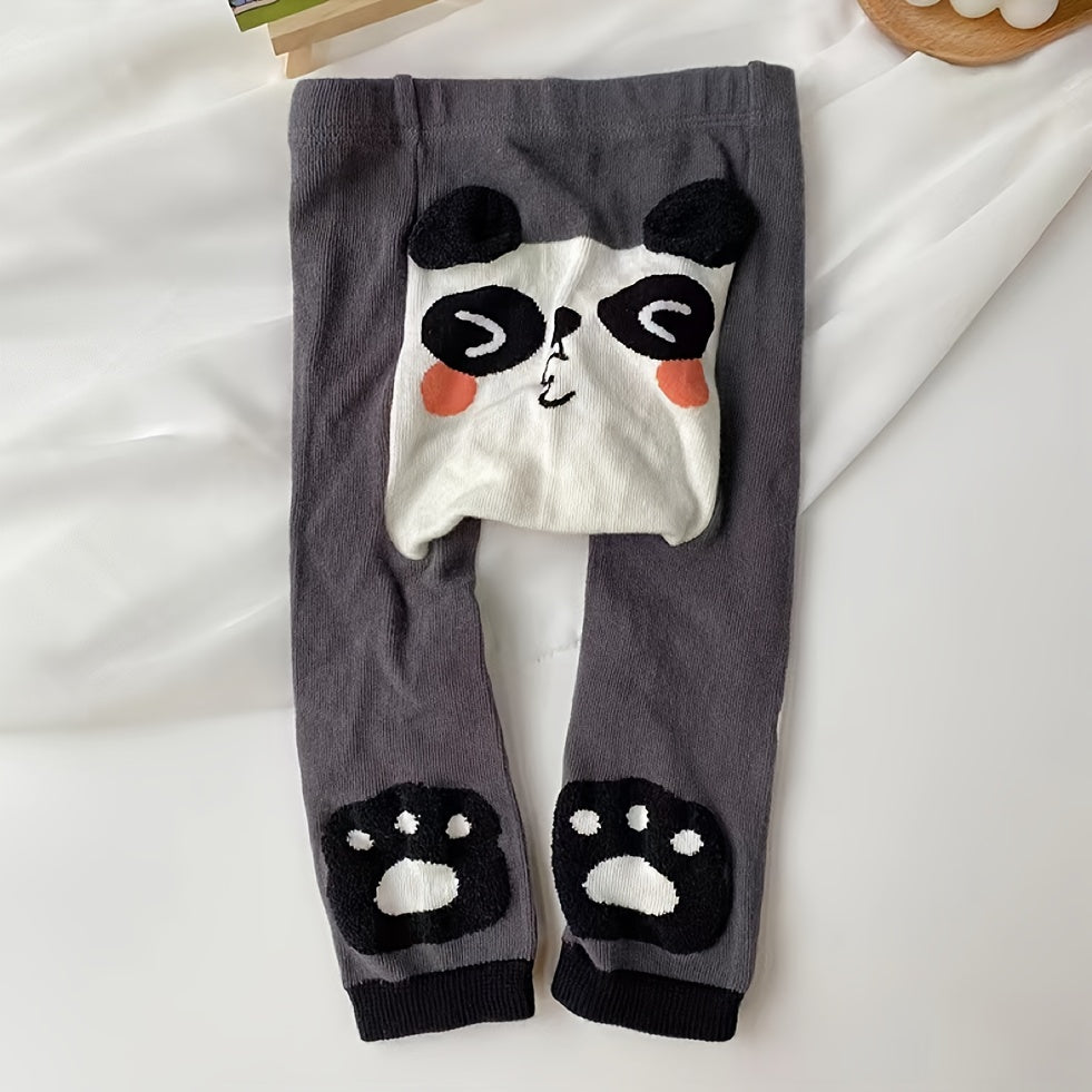 2 cute cartoon cotton blend leggings for youngsters, soft, stretchy, and perfect for all seasons