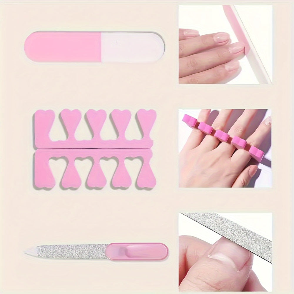 USB Nail Art Kit includes Gel Polish, Brushes & Accessories - Beginner-Friendly, No Battery Required