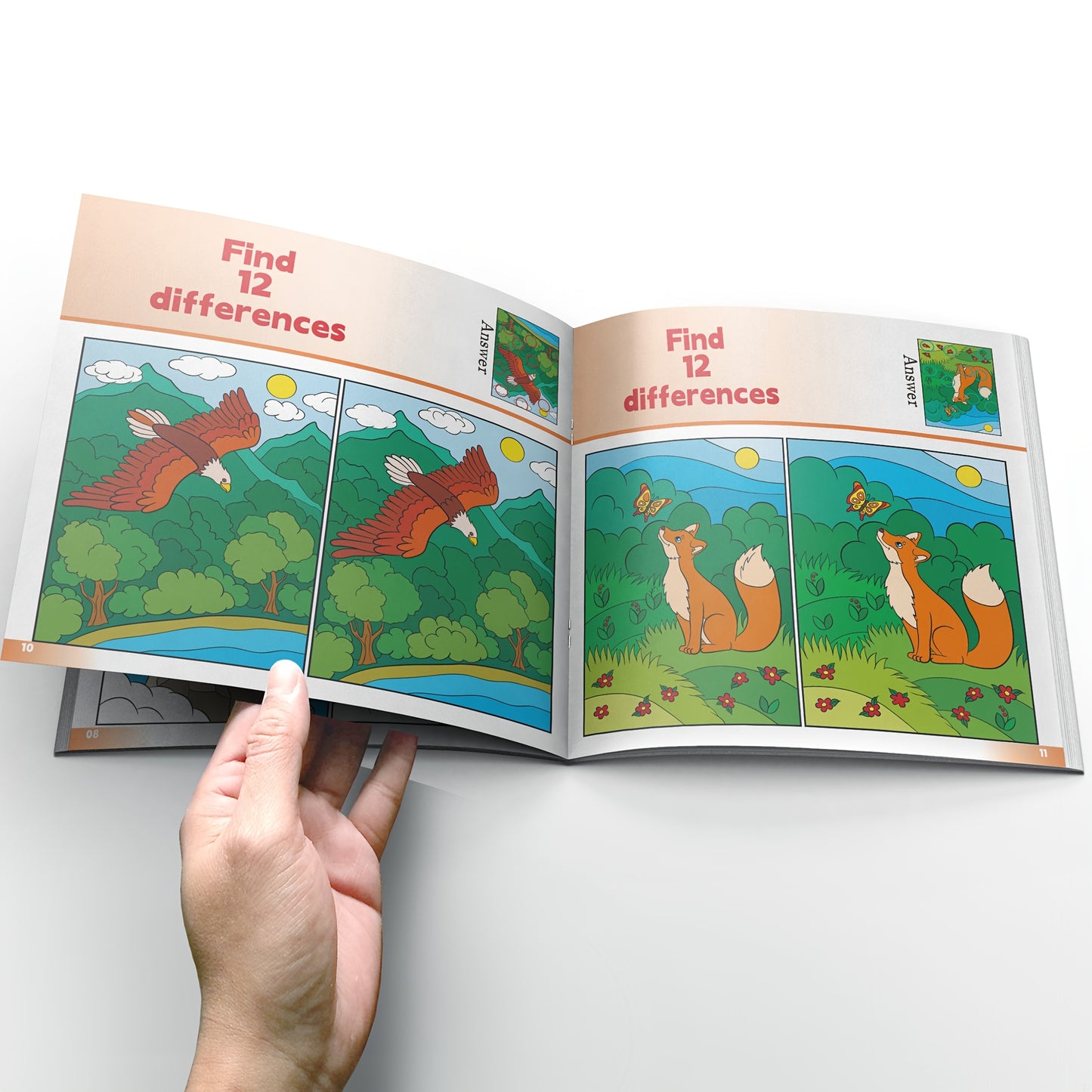 1pc "Find the Differences" Puzzle Book for Kids - Published by ZHIDIAN INTERNATIONAL (USA) LLC on May 1, 2024, to enhance observation & IQ