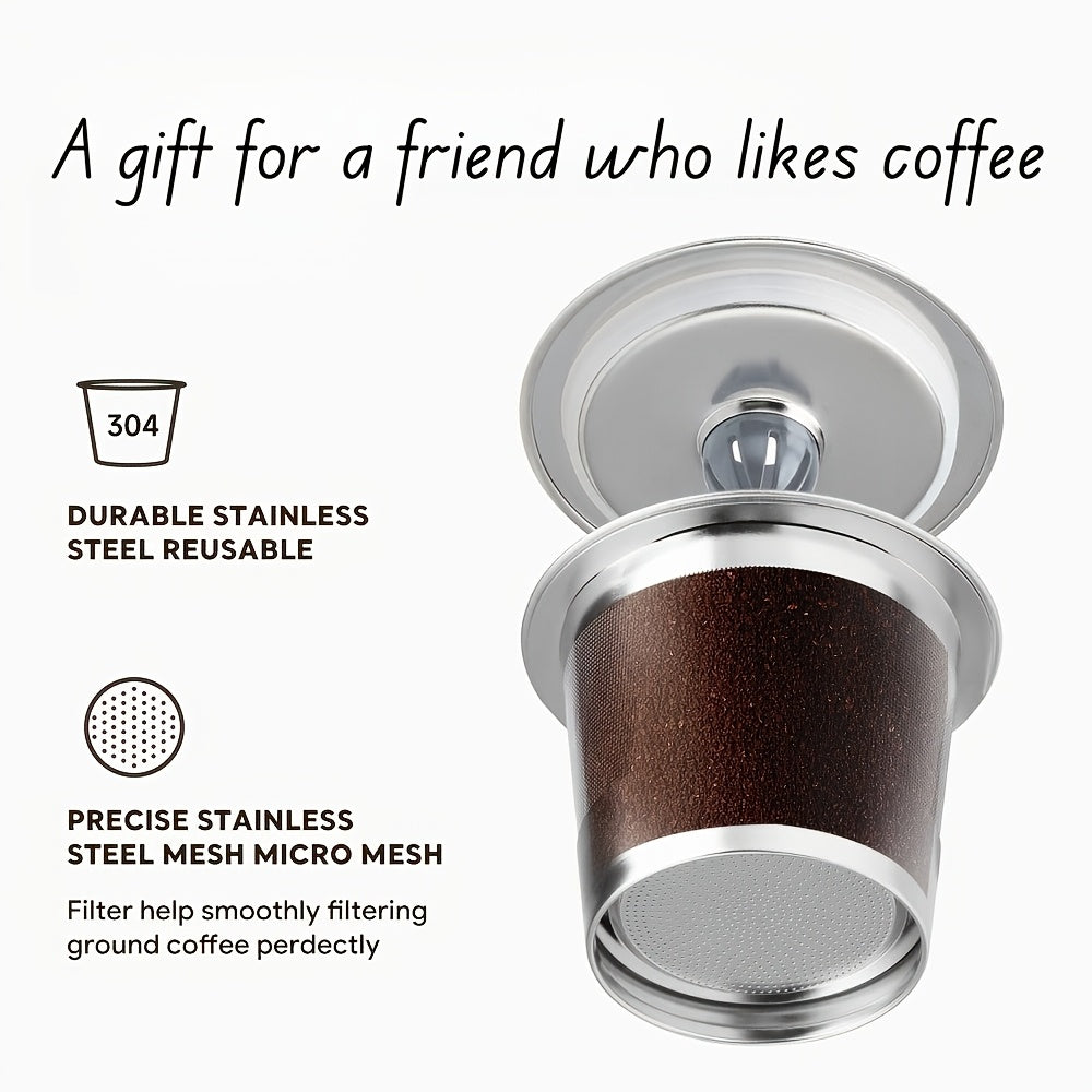 Stainless Steel Reusable K-Cup Filters in 1, 2, or 4 Pack Options - Compatible with Keurig 2.0 & 1.0 Coffee Machines and K-Cup Coffee Makers - Universal K-Cup Pods Included