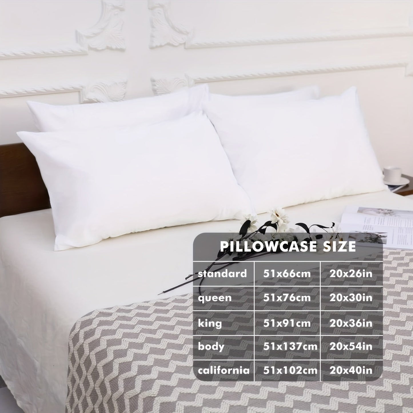 Protect your pillows with these water-resistant zippered covers made from 100% polyester. They are machine washable, feature active printing, and are woven from 110g thick fabric for added protection. Perfect for home and dorm use, these protective