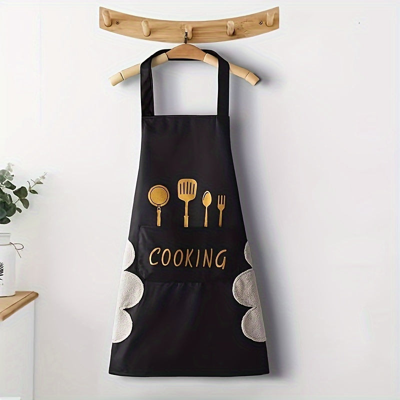 One durable canvas kitchen apron perfect for cooking, cleaning, and gardening.