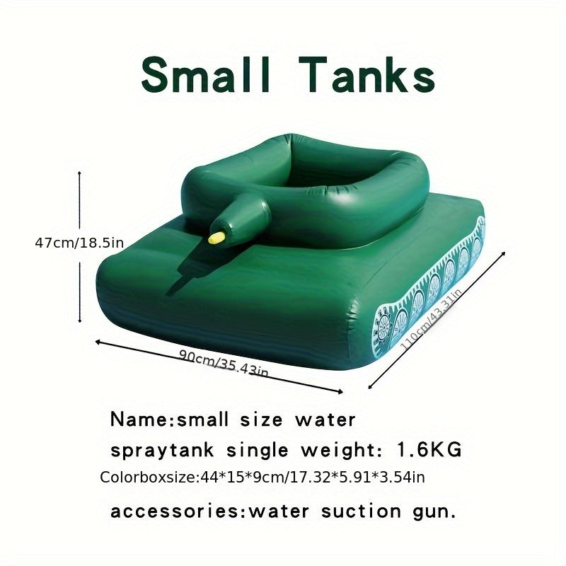 One set of casual holiday party supplies for water parties, includes spray gun, swimming pool floating bed made of durable PU and PVC materials, inflatable water tank swimming pool raft