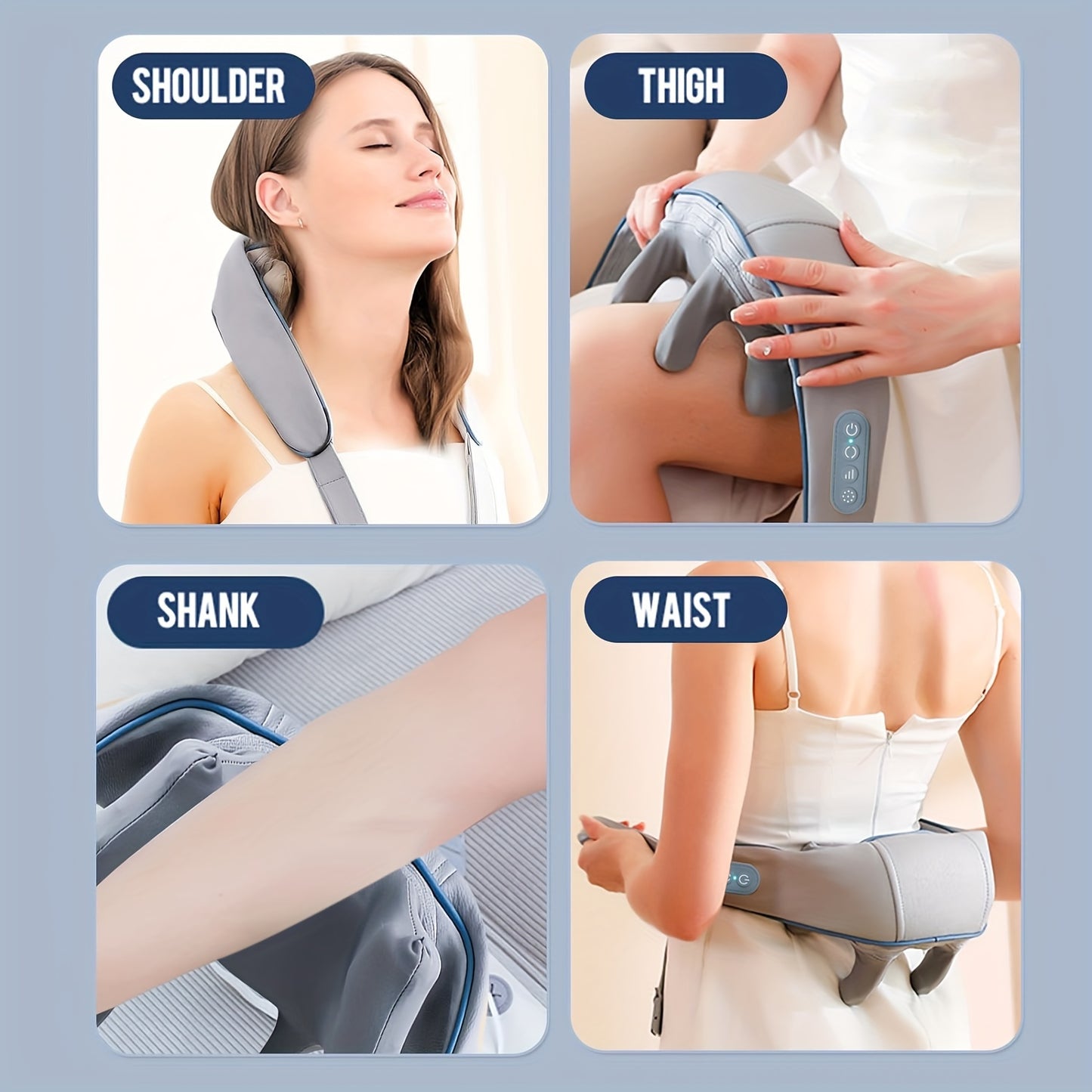 Shoulder and neck massager with heat for relaxation and pain relief, perfect gift for Valentine's Day or Father's Day.