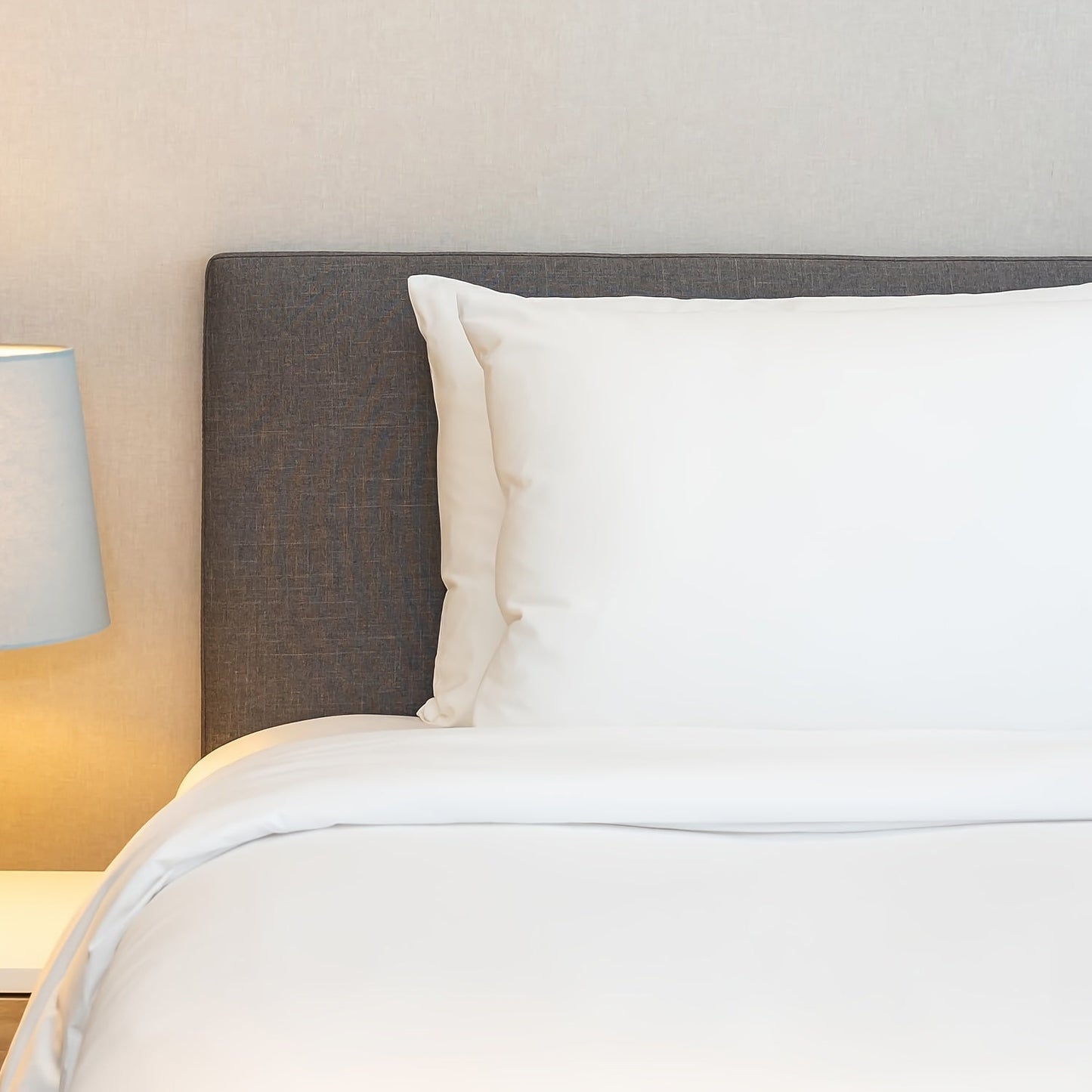 Elegant White Pillowcase with Zipper Closure - Luxurious, Waterproof, and Stain-Resistant. Thick, Oversized Knit Cover.