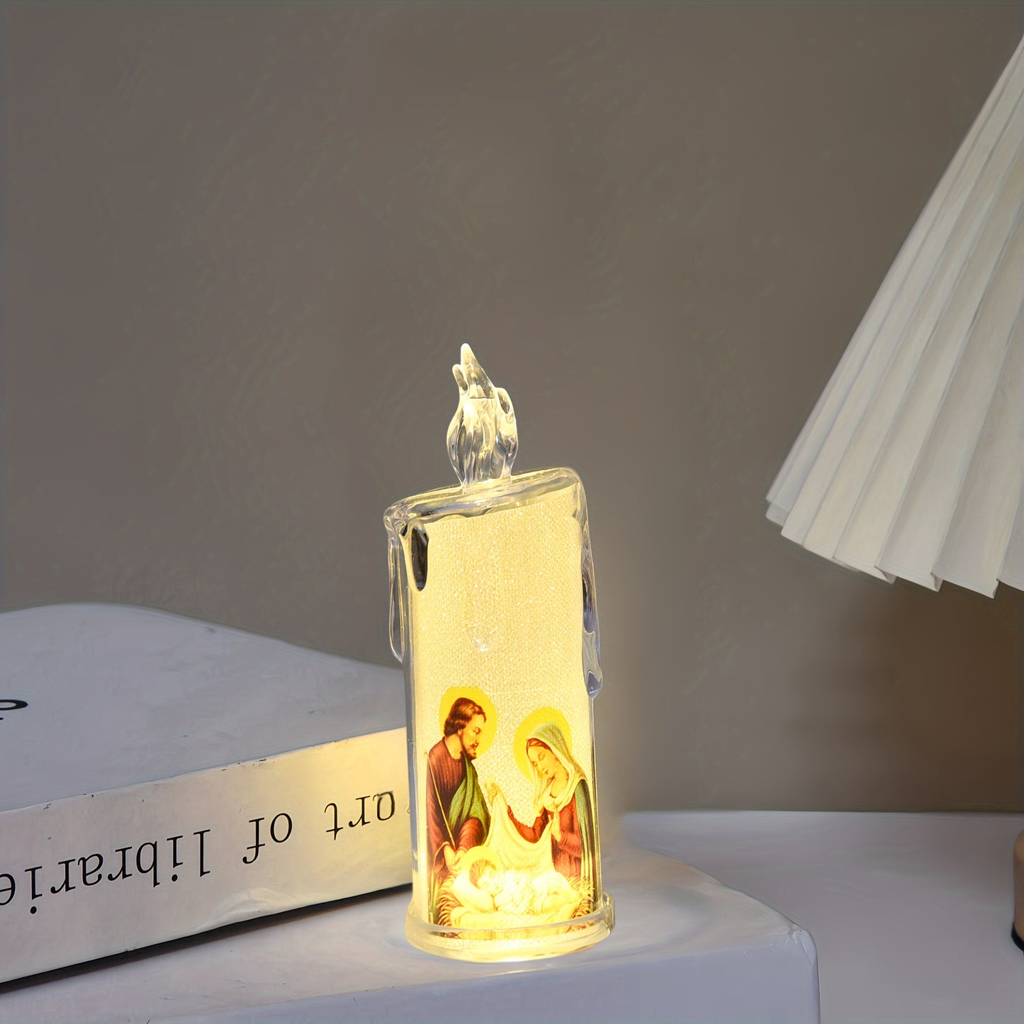 LED candle suitable for daily prayer, Easter decorations, believer gifts, parishioner gifts, and church decor.