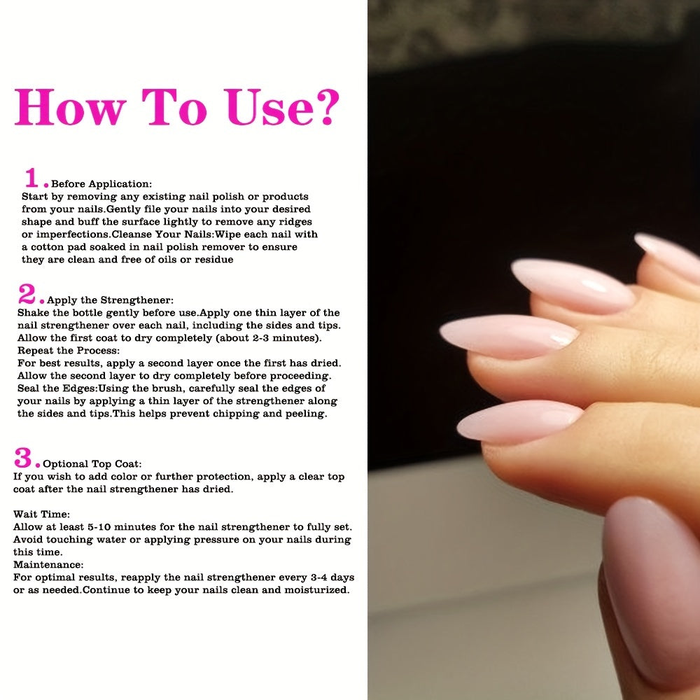 Pink Nail Enhancer for natural nails, in jelly color.