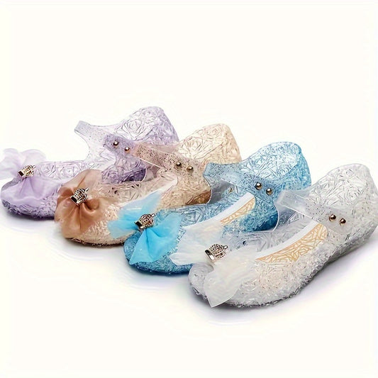 Breathable PVC dress sandals with bowknot for special occasions in spring and summer weddings and parties.