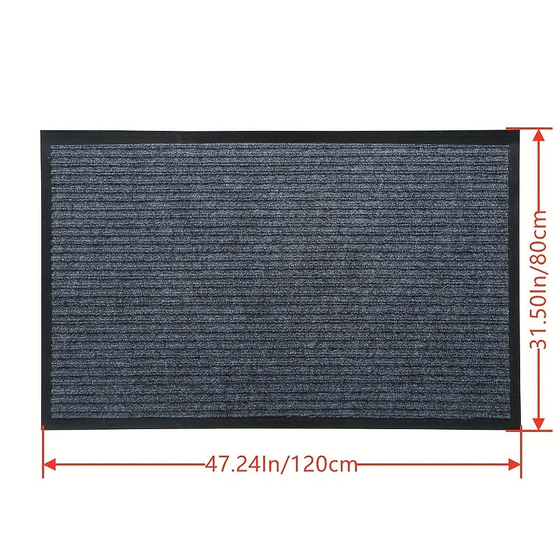 The Striped Entrance Mat is made to last, featuring a durable design that is perfect for both indoor and outdoor use. This non-slip mat is easy to clean and fade-resistant, making it a great addition to any entryway, courtyard, or indoor space. Welcome