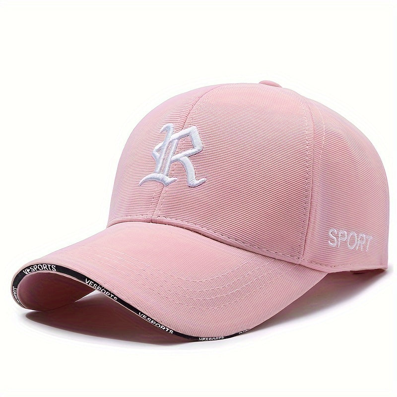 One 3D Embroidered Letter Baseball Cap made of soft polyester, hand washable, adjustable, breathable, UV protection, suitable for cycling, golf, outdoor activities, and holidays.